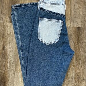 Rue21 Two-Tone Blue High Waisted Jeans Size 0